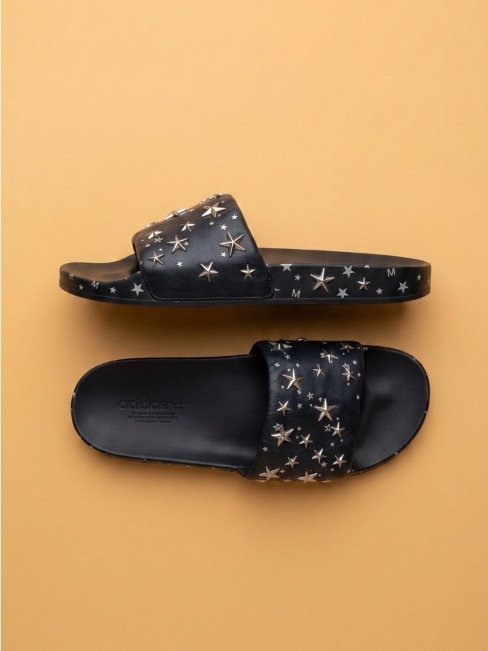 Tory Burch Black Star-Embellished Slide Sandals